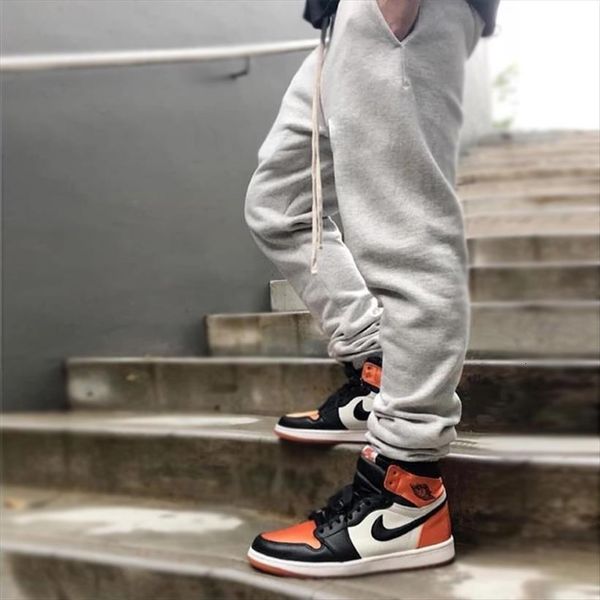 

striped sweatpants joggers elastic waist women pant hip hop cotton fleece warm winter pants streetwear jogging for male, Black