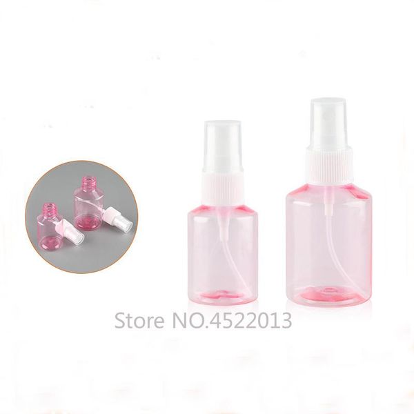 

storage bottles & jars 30ml50ml 50/100pcs empty pet travel spray bottle, diy pink refillable convenient mist container,clear portable cosmet
