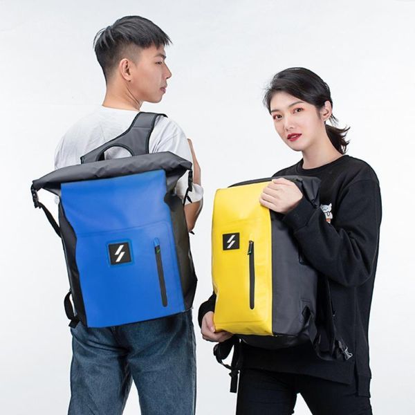 

outdoor backpack 25l waterproof foldable pvc travel bag thickened strap 3 colors sports sandproof bags