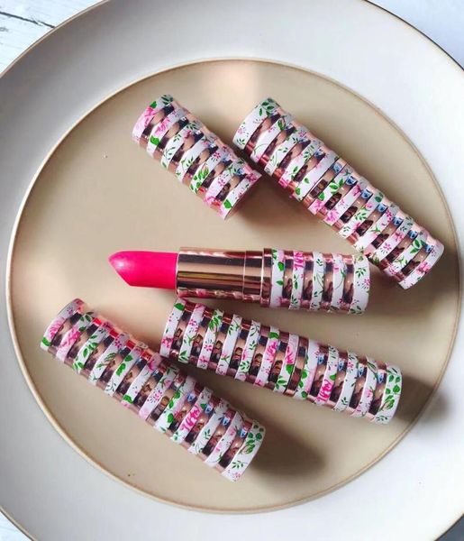 

storage bottles & jars 12.1mm flower metal empty round cosmetic lipstick tube,aluminum handmade lip rouge refillable container, bottle