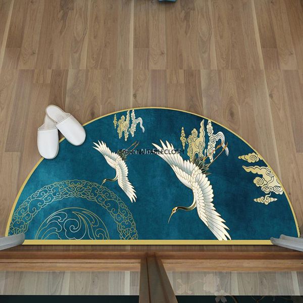 

chinese semicircular floor mats, door entrance, non-slip red mats carpets