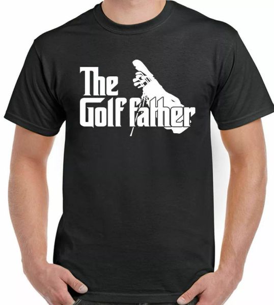 

golf t-shirt the father mens funny fathers day birthday golfer golfing golfather, White;black