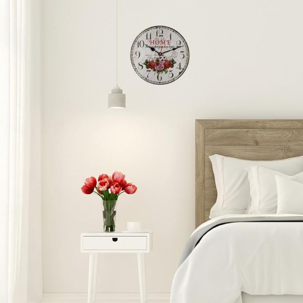

wall clocks 1pc wooden hanging clock vintage round decoration for dorm home