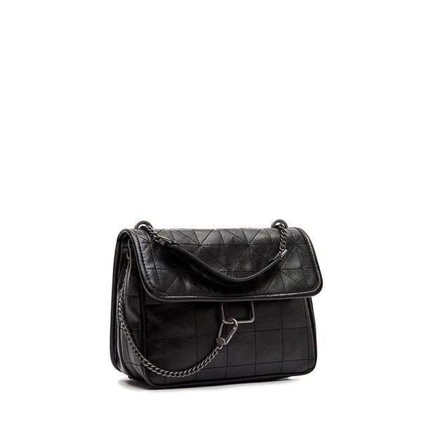 

cross body rhombus black rock soft single shoulder oblique span chain bag luxury handbags for woman 2021 pu leather messenger