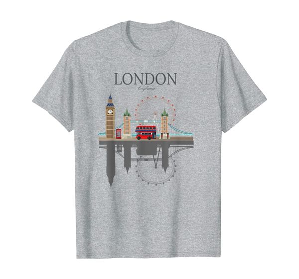 

london souvenir city vintage british uk men women gift t-shirt, White;black