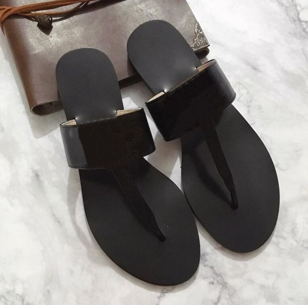 

women beach slippers summer fashion flip flops lady sandals metal letter shoes flat ladies slipper large size 35-41, Black