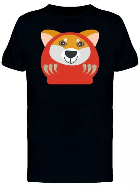 

daruma dog doll men's tee -image by shutterstock, White;black