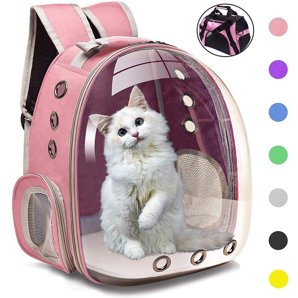 

pet cat backpack breathabe cat bag portabe cat carrier outdoor trave transparent space pet backpack bag for pet carrier