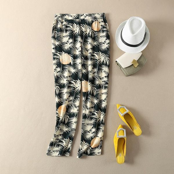 

women's pants & capris women waist pocket long trousers, Black;white