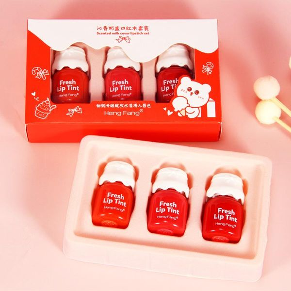 

lip gloss 3pcs set makeup hydrating moisturizing jelly lasting smooth lipstick korean cosmetics maquillaje tslm1
