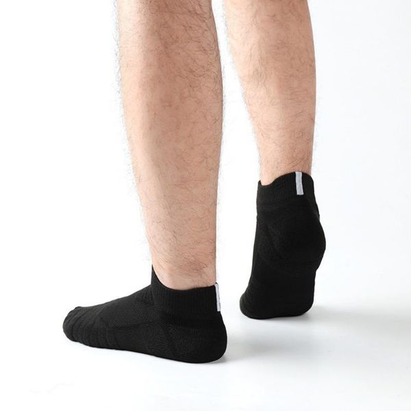 

sports socks 5 pairs anti-sweat non-slip sport men short tube breathable, Black