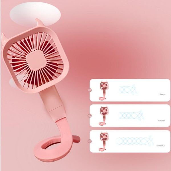 

electric fans portable mini flexible fan handheld usb rechargeable hanging winding