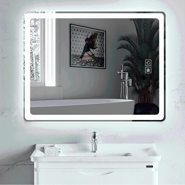 

mirrors backlit led bathroom anti-fog wall mounted mirror with light and dimmer