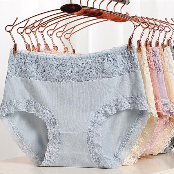

women's panties women lady cotton underwear girls breathable seamless mid waist briefs cute lingerie intimates, Black;pink