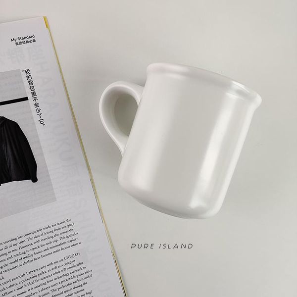 

mugs white coffee mug ceramic smoothie office reusable teacher nordic breakfast milk filizanki do kawy kitchen supplies de50