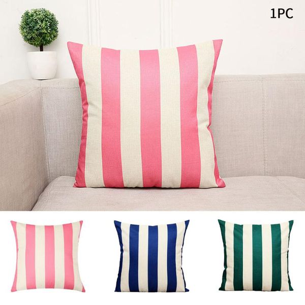 

pillow case protection polyester car striped pattern zipper closure sofa living room cushion cover home decor bed square shape