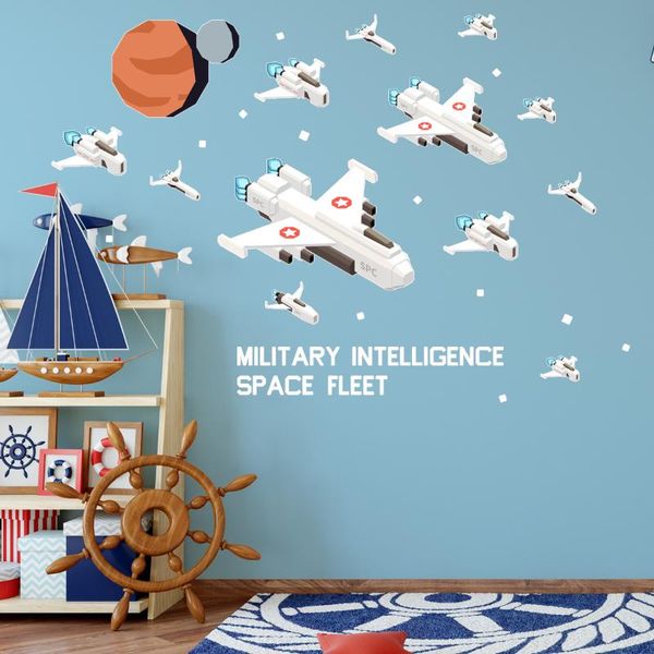 

wall stickers cool combat aircraft model for decal home boys bedroom diy decor wallpaper
