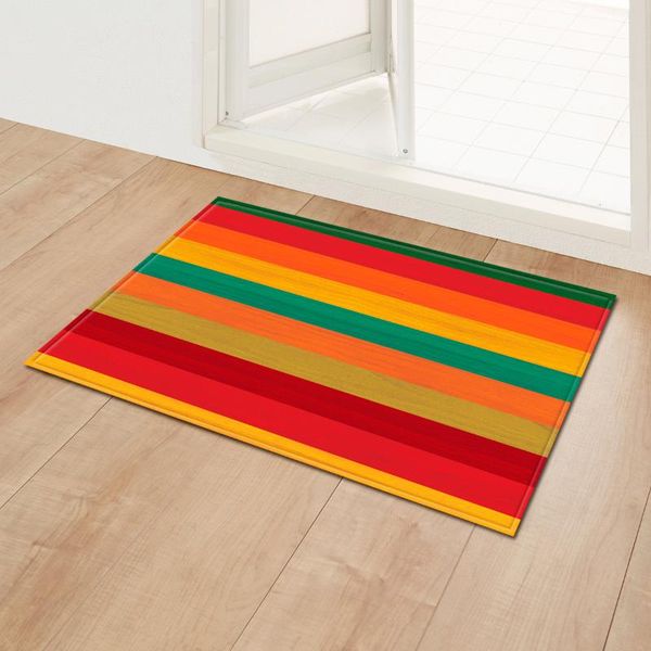 

carpets arrivel flannel anti-slip mats cute printed rectangular mat 40*60cm entrance doormats washable kitchen floor bathroom