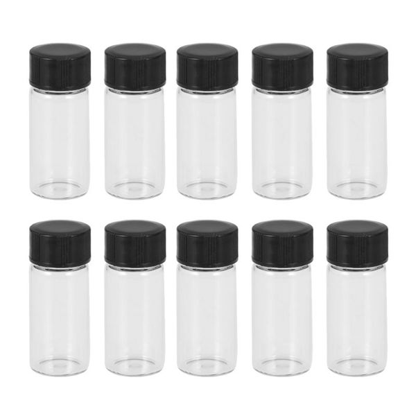 

storage bottles & jars 100pcs practical 5ml transparent glass vials clear flat bottom with caps