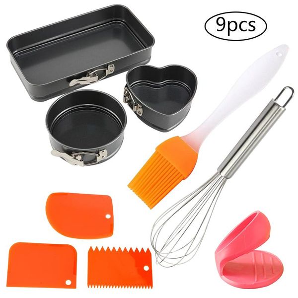 

pcs cake mold carbon steel round heart fondant baking tools & pastry