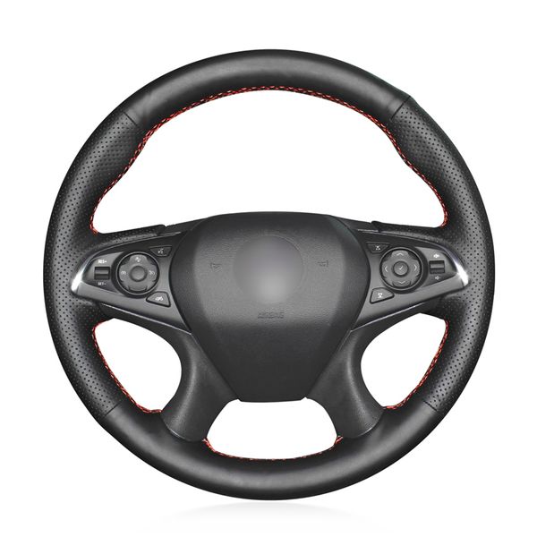 

diy custom black artificial leather steering wheel cover for buick lacrosse