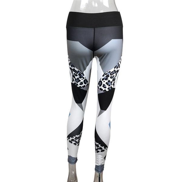

women's leggings a woman style in the spring and autumn digital leopard print carry buttock elastic sports fitness yoga pants, Black