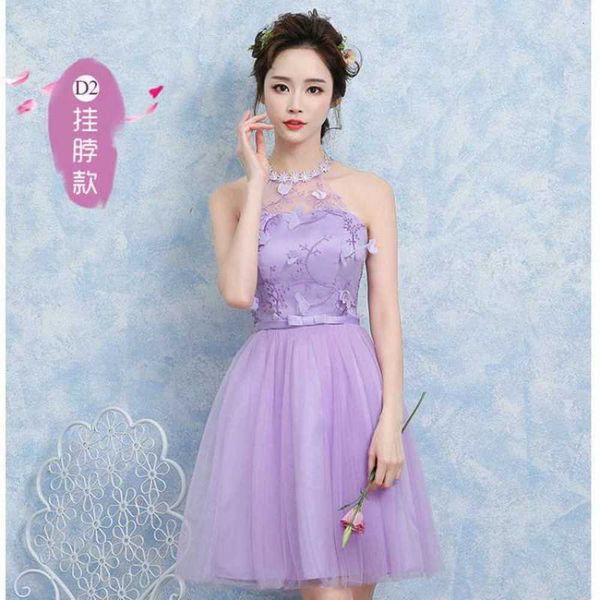 

brand bridesmaid short fashion night club dress light gray small sister evening, White;black