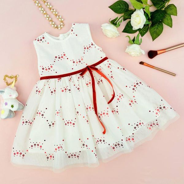 

joyccin arrival kids girl party dress sequin mesh girl's dresses, Red;yellow