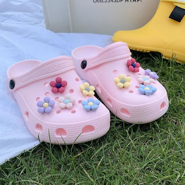 

slippers size 35-40 2021 summer women lovely flat heels fashion flowers shoes woman college girls beach hollow flip flops, Black