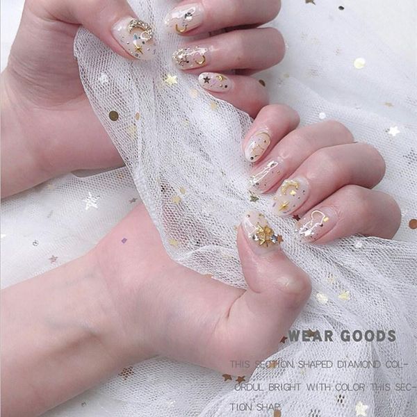 

nail art kits accessories star moon jewelry mixed box set copper piece round rivet sequins rhinestone tools