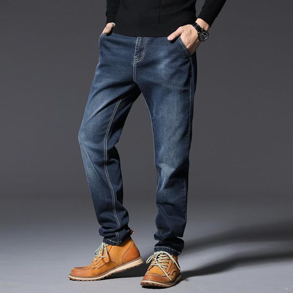 

men's jeans in autumn and winter, Blue