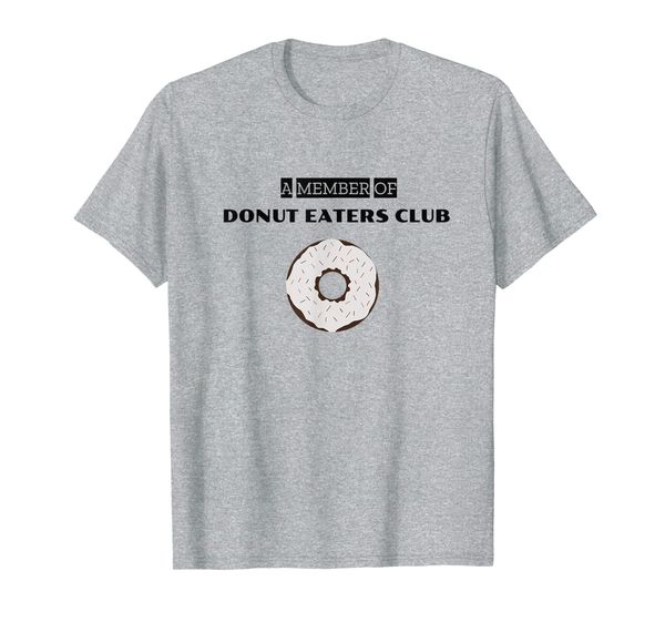 

a member of donut eaters club t-shirt, White;black