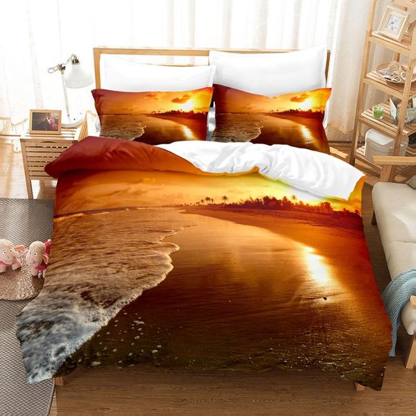

bedding sets seaside set single twin full  king size setting sun bed children's kid bedroom duvetcover 001