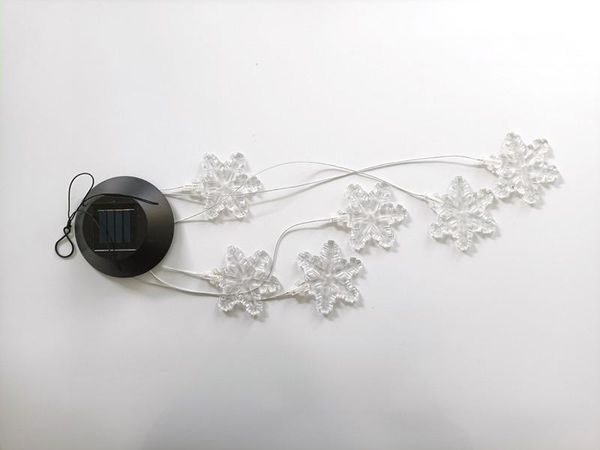 

solar lamps light wind chime color changing snowflake led garden