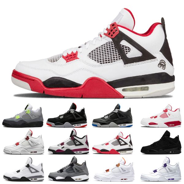 

2021 new basketball shoes 4s man taupe haze shimmer desert moss white oreo cement university blue sail pine green pure money travis bred diy