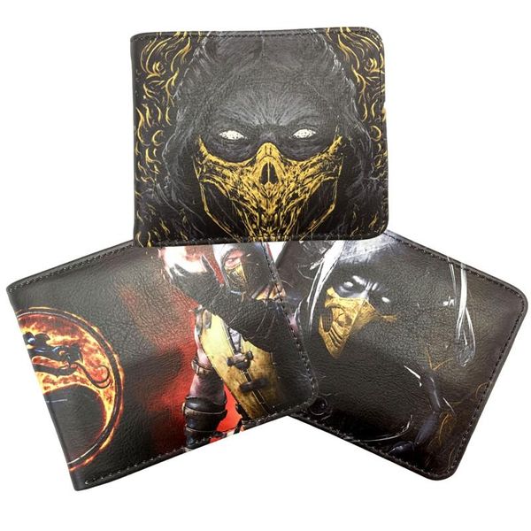 

wallets cool game wallet fashion student mens pu leather coin purse cosplay short gift m0608, Red;black