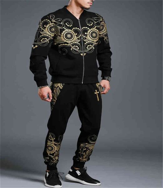 

tracksuits men tracksuits sets printing design, Gray