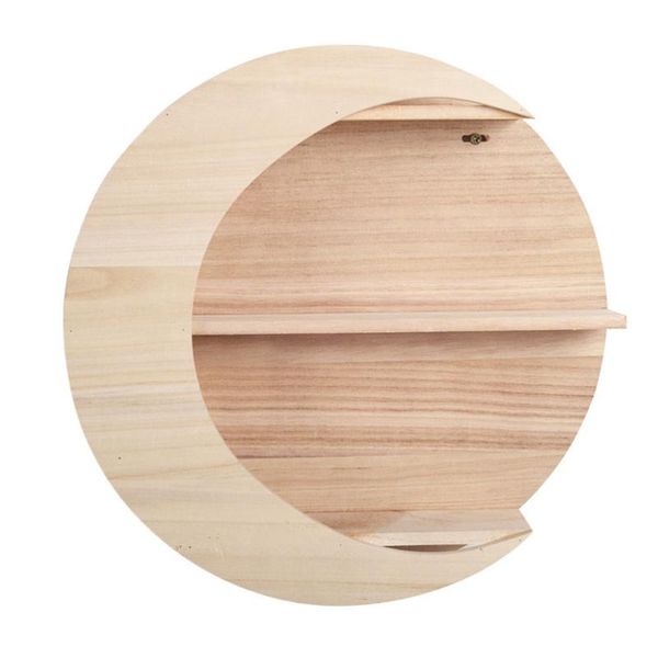 

1pc moon shape wall decor wall-mounted storage rack mounted holder other home