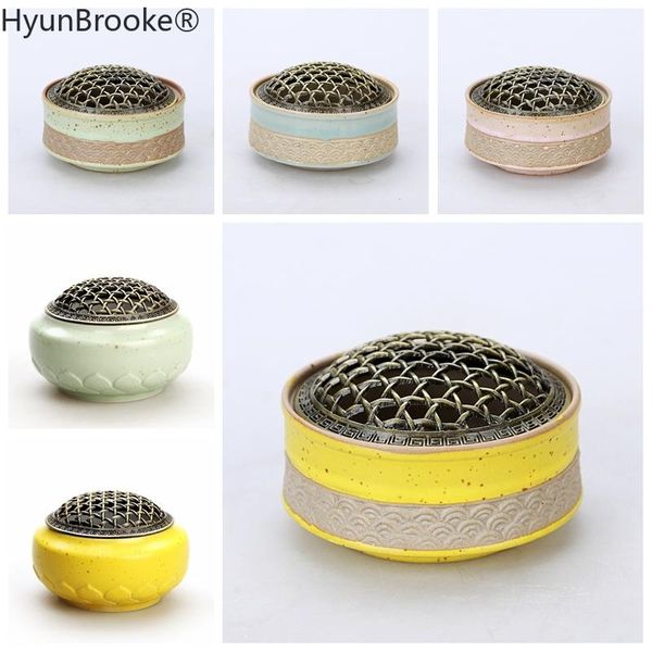 

fragrance lamps arrival celadon ceramic buddha incense base copper alloy antique burner sandalwood small