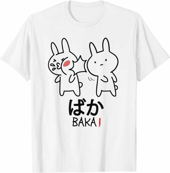 

baka rabbit slap funny anime baka rabbit slap t-shirt size s-5xl, White;black