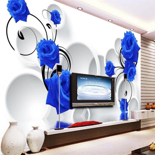 

wallpapers decorative wallpaper blue witch tv 3d background wall painting