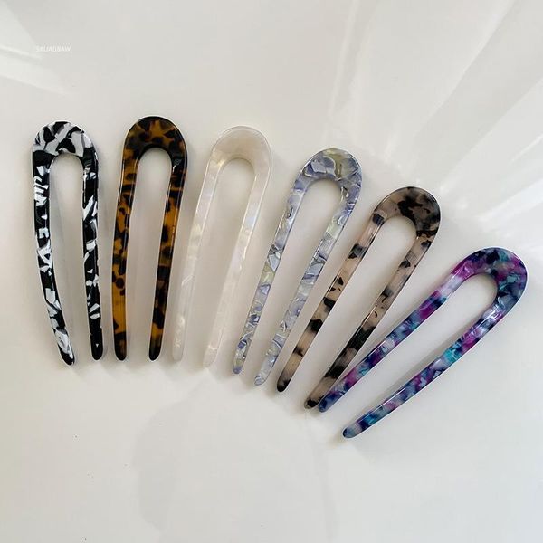 

hair accessories fashion stick clips for women elegant colorful leopard pattern hairpin girls 2021 sticks