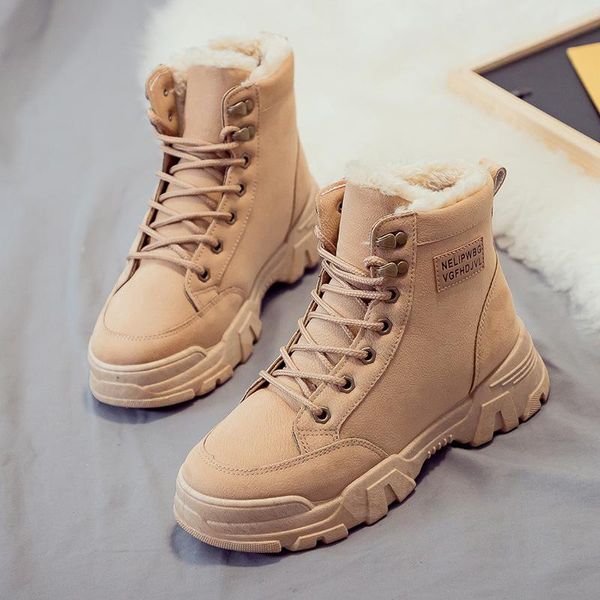 

boots winter women's xl plus velvet shoes snow casual warm sports, Black