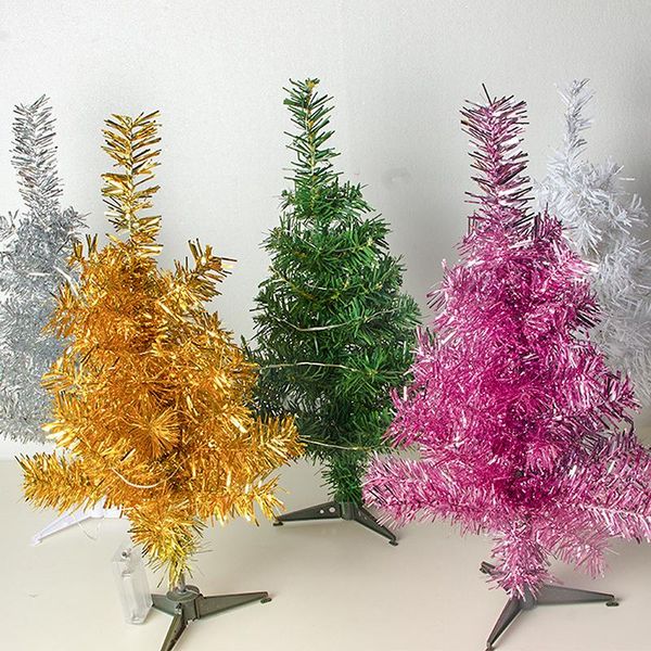 

christmas decorations tree purple pink gold mini artificial for home ornaments
