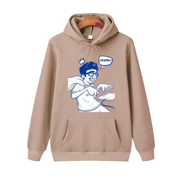 

men's hoodies & sweatshirts 2021 autumn winter fashion drawing printing casual long sleeve arrival male pullover, Black
