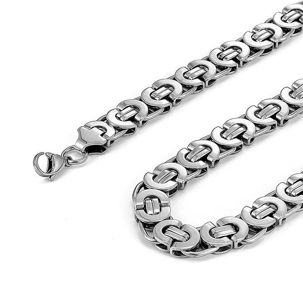 

link, chain bracelet men stainless steel charm byzantium on hand link gift accessories gold hip hop jewelry, Black