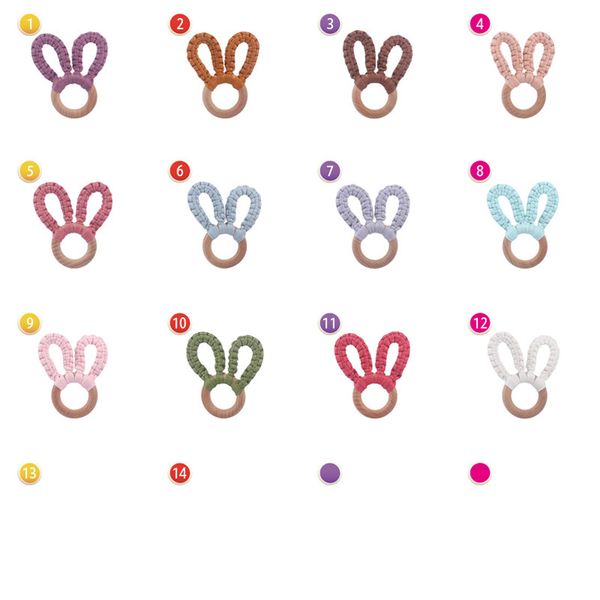 

baby pacifiers natural wooden hand crochet knitting infant feeding teething teether newborn teeth practice toys kids chew toy b8132