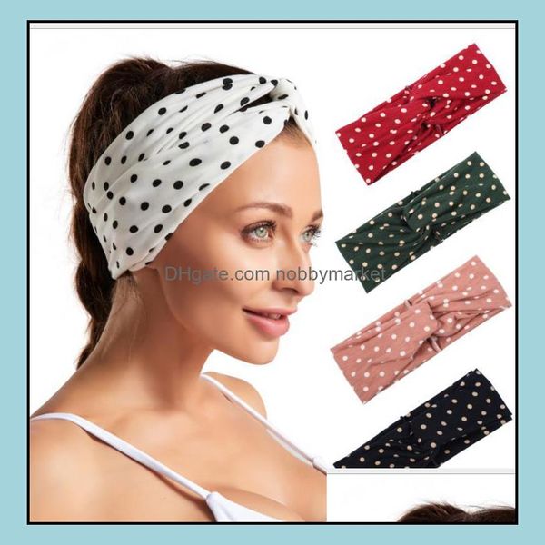 Bandanas Scarves Envolve os Chapéus, Luvas Moda Aessórios Mulheres Meninas Point Point Headbands by Hippie Runner Esporte Yoga Headwrap Walki