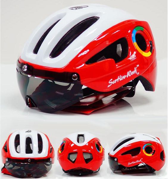 

mountain bike riding goggles helmet, eye protection multifunctional helmet