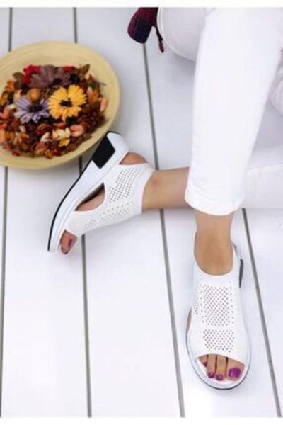 

sandals women's mesh knitwear white, Black